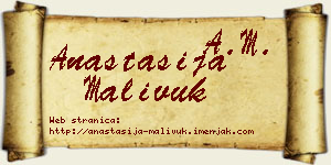 Anastasija Malivuk vizit kartica